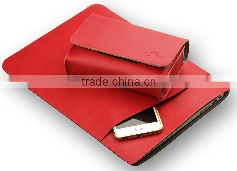 Hot Leather Laptop Sleeve Case For MacBook Air 11",AIR 13",Retina 12,13.3,15.4 inch,Case For Laptop Bag