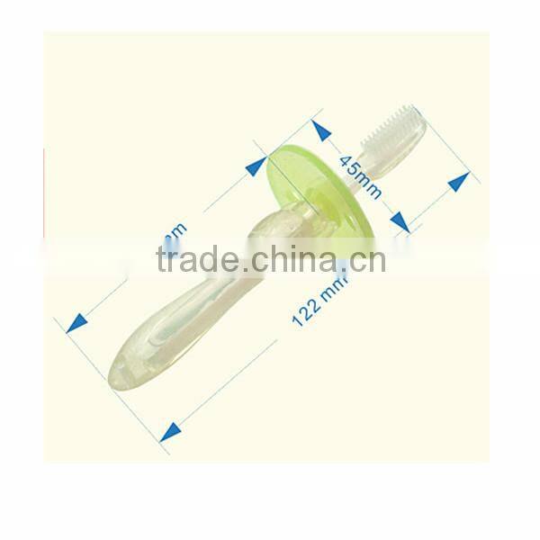 2015 hottest and fashionabl FDA&LFGB silicone oral care baby/kids toothbrush with cover