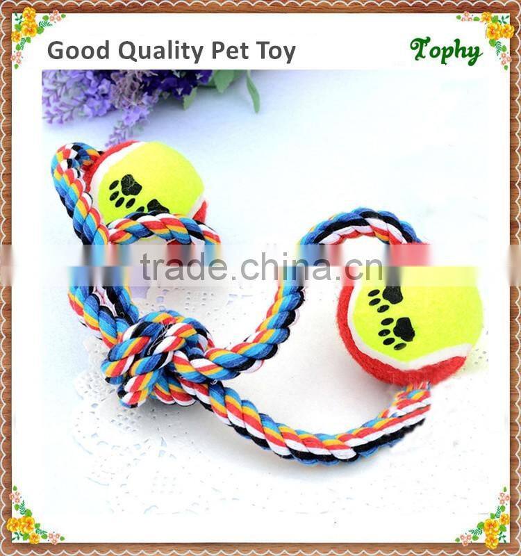 Cotton Rope with Strap A Tennis Ball Playthings Puppy Dog Toys