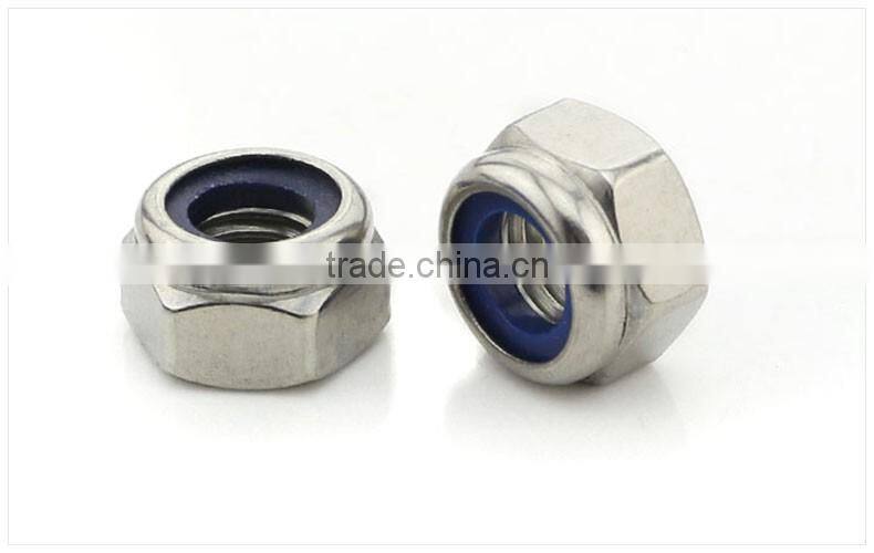 304 stainless steel lock nut/304 stainless steel nylon nut/a2-70 nylon nut