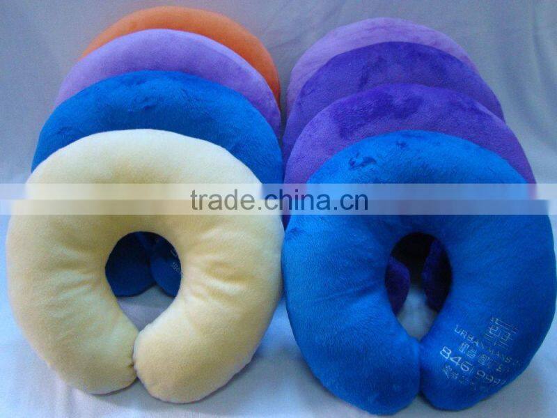China wholesale multicolors travel neck pillow, with polyester fiber filling
