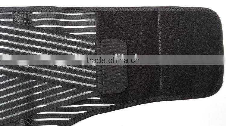 FDA Approved Wholesale Alibaba Neoprene Double Pull Lumbar Support Adjustable Back Belt Pain Waist Brace with PP support plate