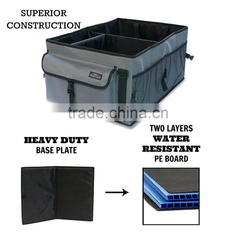 Big Ant Car Trunk Organizer - Cooler Storage for Auto Front & Back Seat, Collapsible - Hold Vehicle Cargo Secure and Prevent Sli