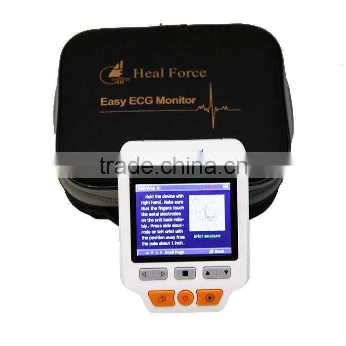 Portable Easy ECG EKG Handheld Heart Rate Monitor Sensor PRINCE 180D -Maggie