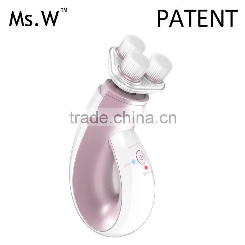 New Technology Electric Brush Cleaner Facial Cleaning Brush With Rotation Brush Head + 3 Work Speed + Water Proof Body