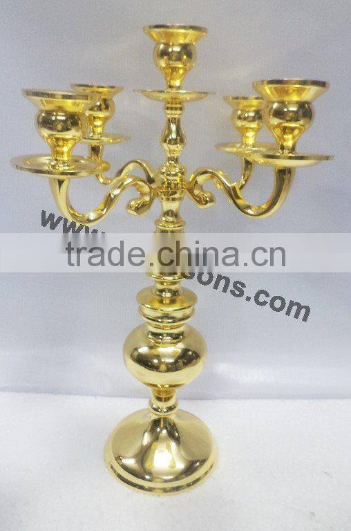 Modern Popular Gold Candelabras And 5 Arms Gold Candelabra Weddings For Church Decor