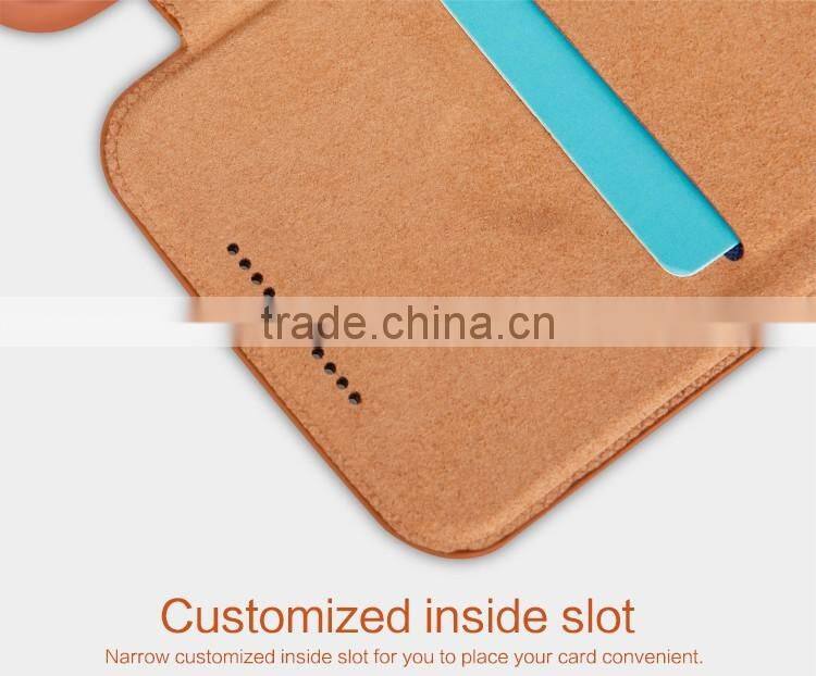 Quality Flip Leather Case For MOTO G4 PLUS, NILLKIN Qin PU flip leather phone Case BUSINESS CARD CASE CLASSIC RESTRO