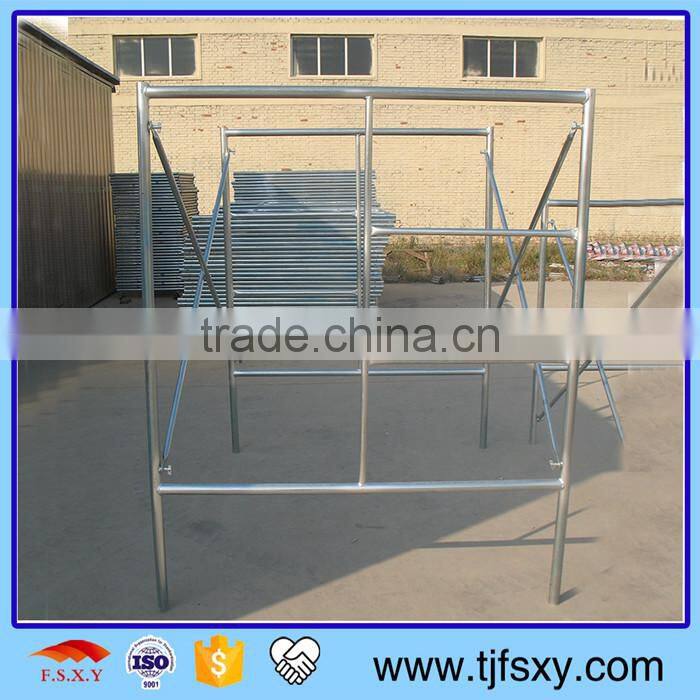 Steel Galvanized Ladder Frame Scaffolding For Edifice