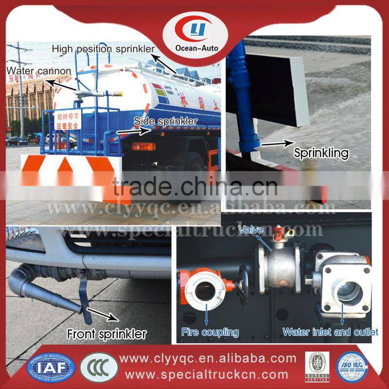 Dongfeng diesel fuel 15000 liter 4X2 drive wheel water tender trucks for sale