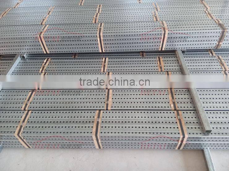 Galvanized square steel road sign post with holes
