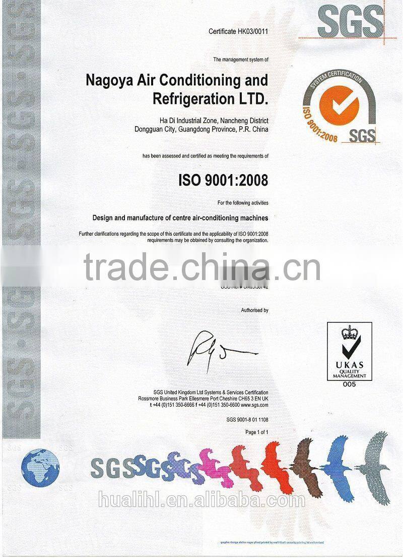 Energy Saving High Quality 40T Water Cooled Thermostatic and Humidistat AC