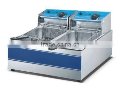 Professional manufacturing commercial gas deep fryers with 2-tank 2-basket