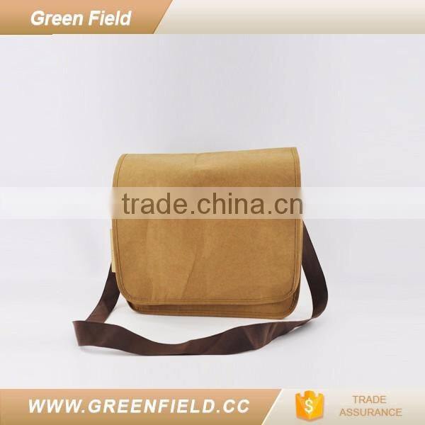 eco friendly products washable paper brown mens messenger bag