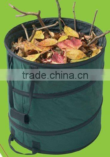 Pop-up garden tool bag/waste bag with top