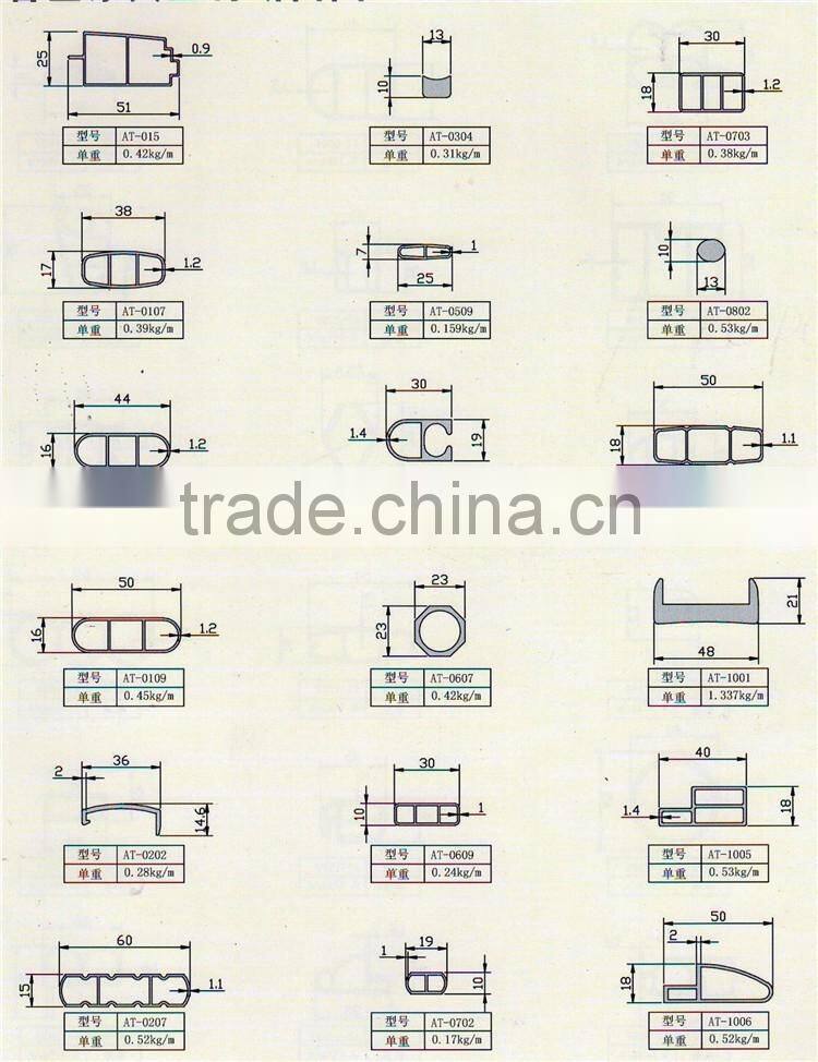 Slotted Aluminum Extrusion for Office Furniture