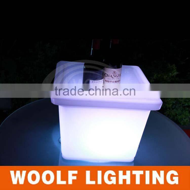 led standing small square ice bucket