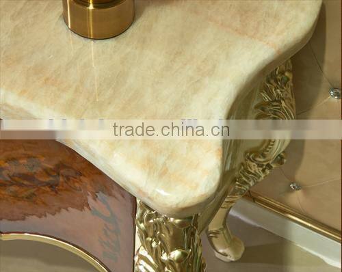 European Style Luxury Console Table, Parquet Pattern Wooden Corner Table, Nice Carving Storage Cabinet (BF01-ML042)