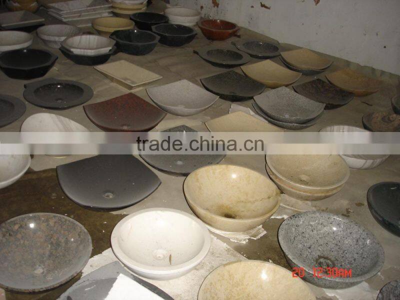 High Quality stone art pedestal basin