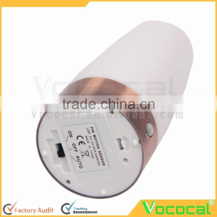 Wireless PIR Motion Sensor LED Night Warm Light Battery Powered Table Lamp