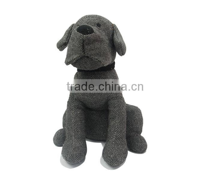 Store More Simple Design Grey Stripe Sand Stuffed Dog Door Stops