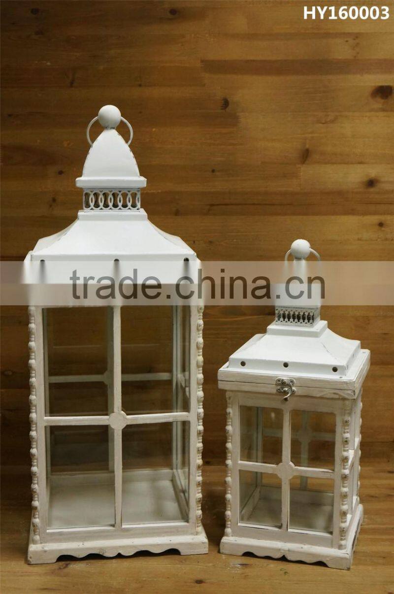 Factory Supply Antique Hanging Storm Customized Wooden Table Lanterns