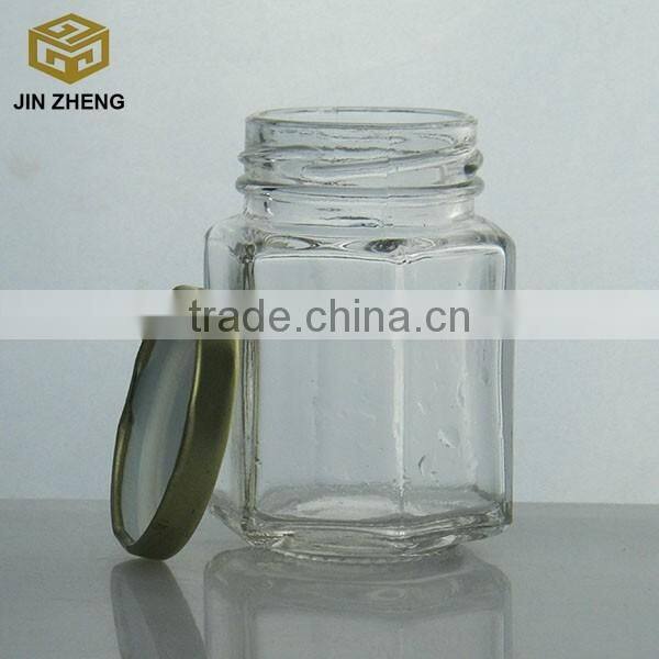 100ml Hex Glass Jar for Food Jam Chutney Pickle Honey Favours Sweets