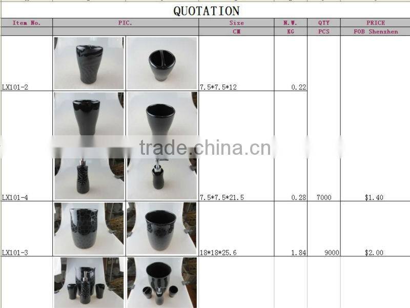 4 pcs ceramic bathroom set