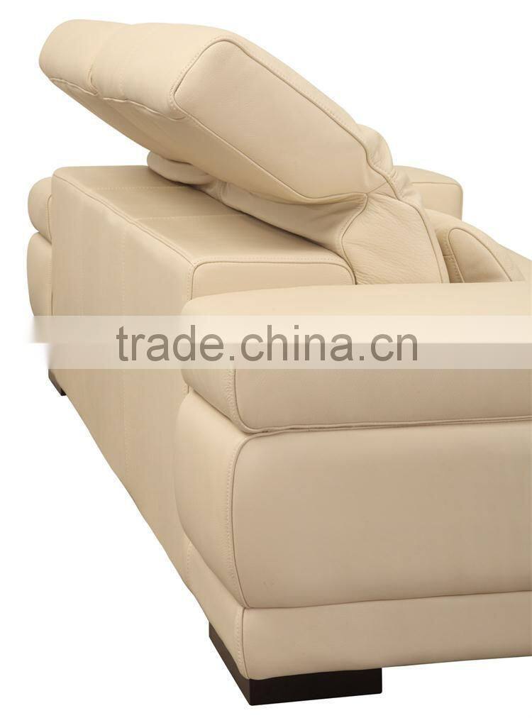 Foshan factory geniune italian leather leisure living room sofa