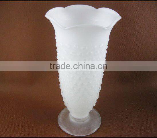 frosted glass vase / flower vase