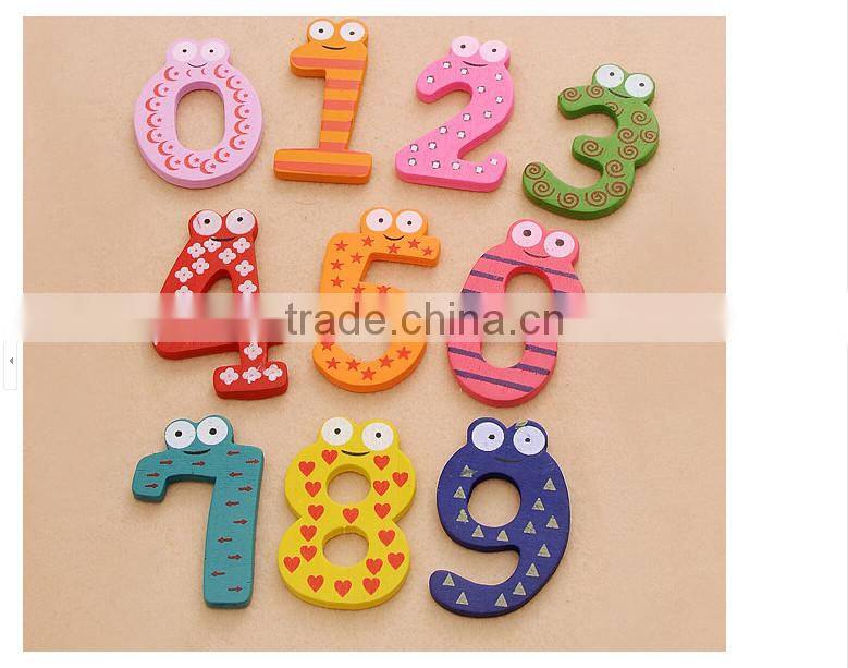 digital wooden educational fridge magnets for home decor