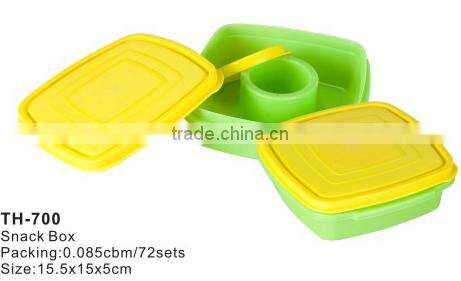 Promotional Plastic Children Square Snack Boxes TH-700