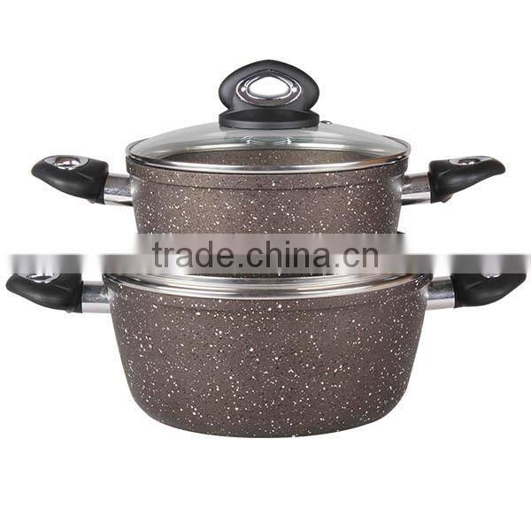 2015 new design aluminum non-stick cookware set