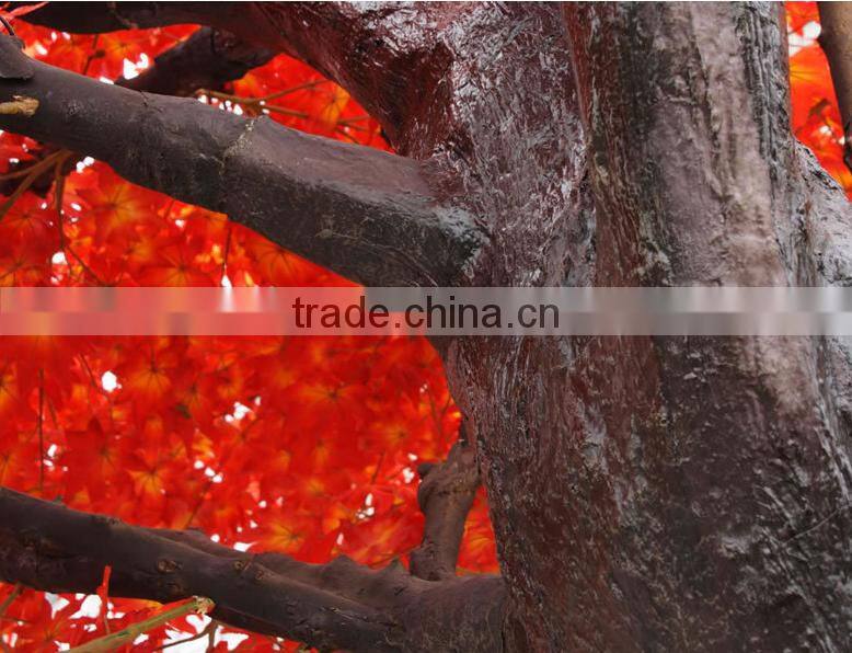 red artificial maple tree plastic maple tree/ fake maple tree decoration