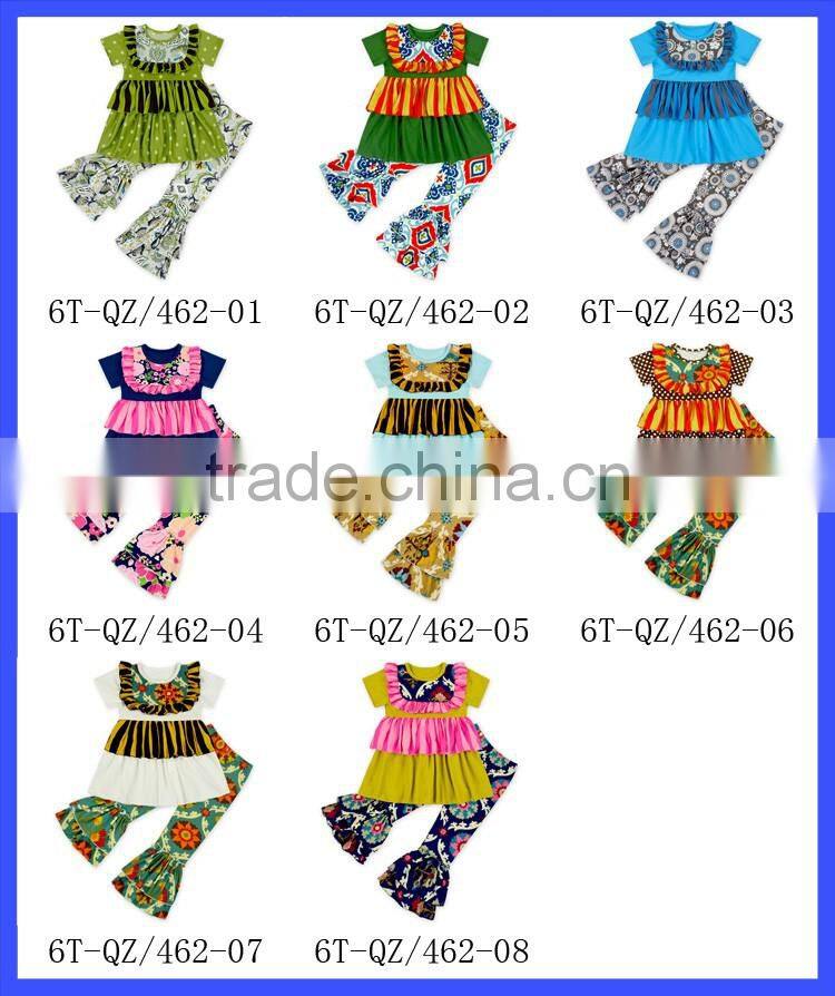 2017 Persnickety Girls Outfits Wholesale Children's Boutique Clothing Floral Kids Clothes