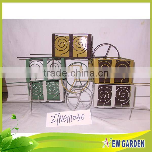 Beautiful Outdoor garden supply metal hanging flower pot stand