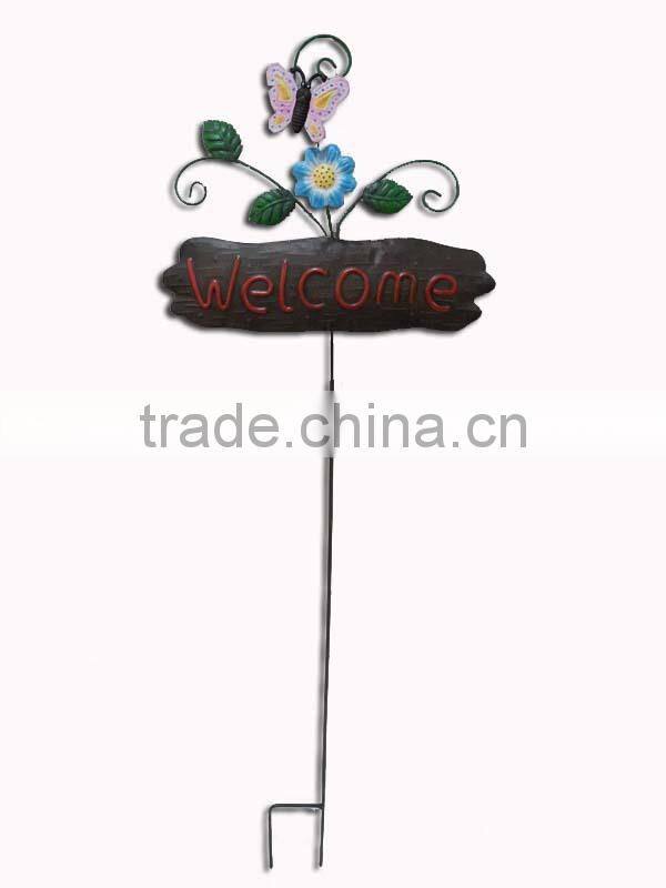 metal art for garden new frog stick for outdoor decoration