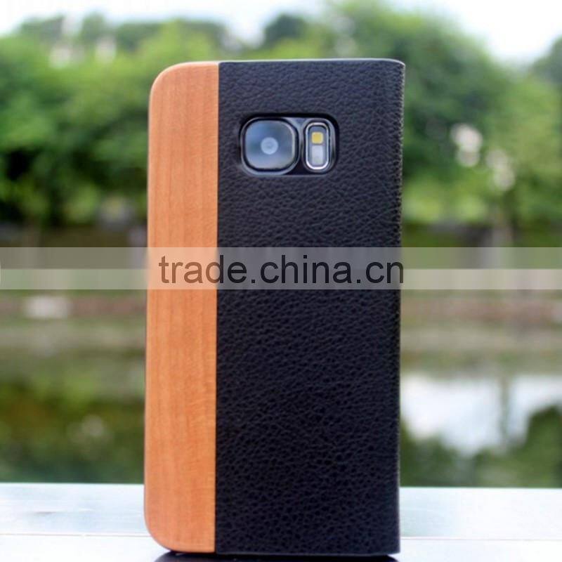 Classical Chinese walnut/bamboo/rosewood/cherry card bumper/pocket cell phone case for Samsung