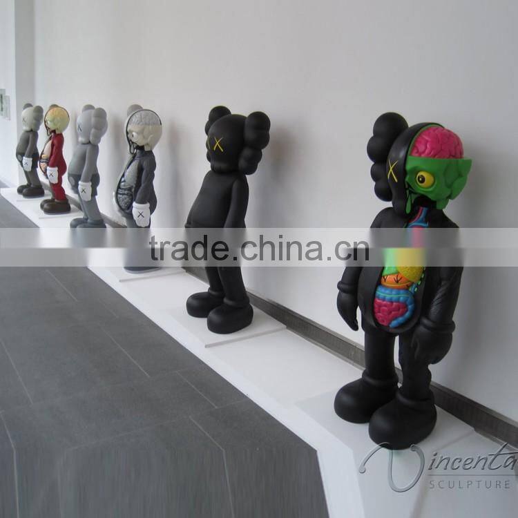 wholesale home decor high quality resin craft fiberglass kaws companion