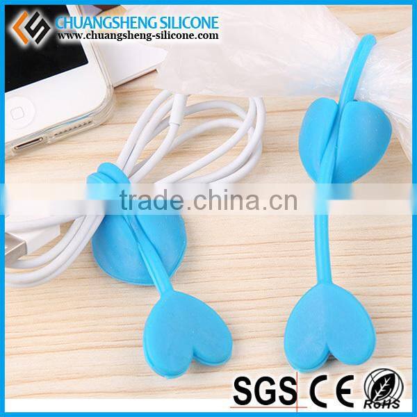 amazon best selling popular silicone earphone wire rope coil winder for android data cable