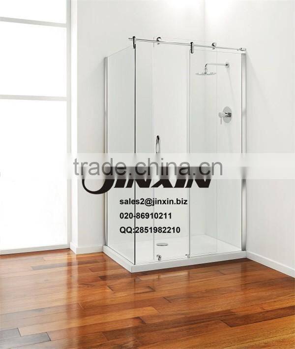 Guangzhou JINXIN 1200mm sliding glass shower doors with toughened safety glass