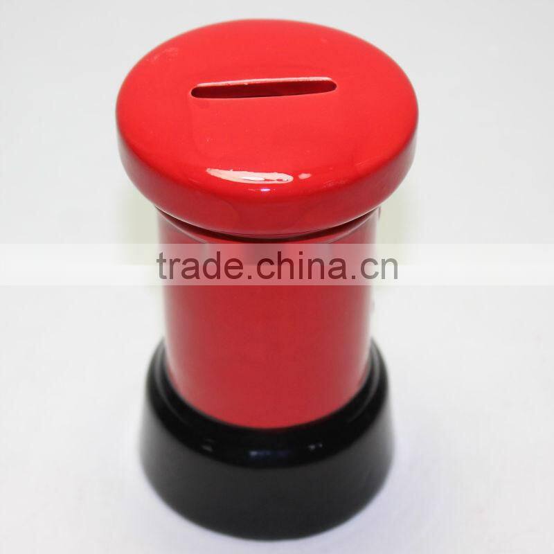 Ceramic postbox saving bank