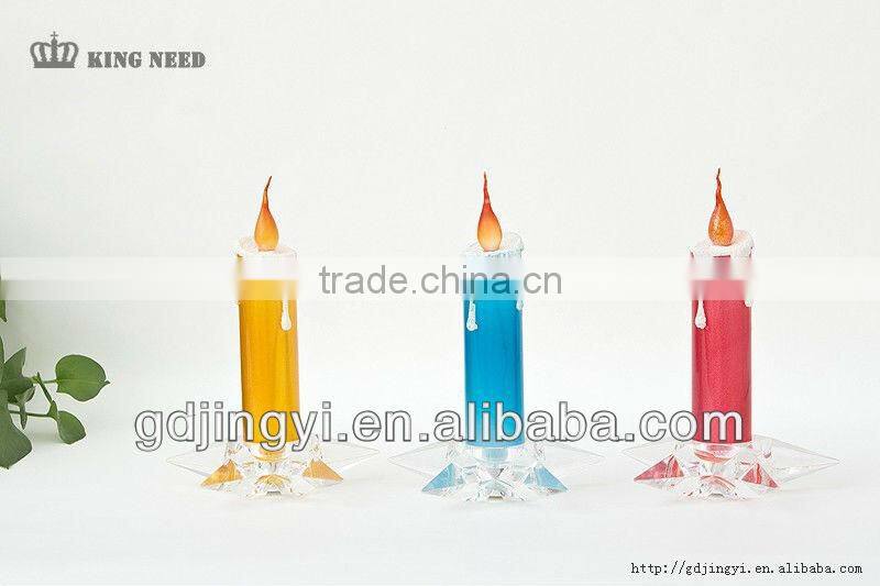 Acrylic wedding party led star base candle light christmas decoration gift