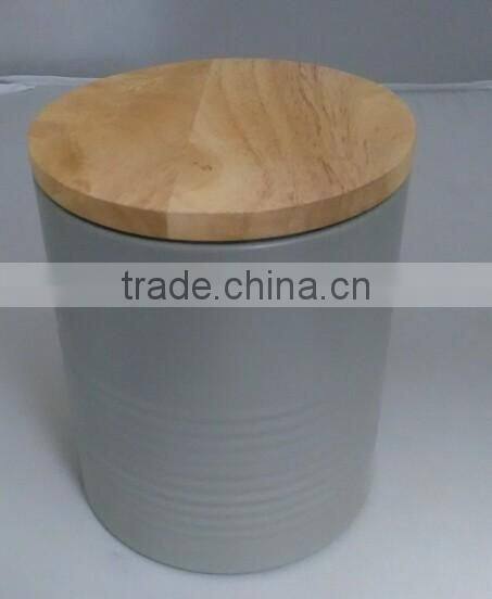 Metal BAMBOO LID kitchen container set of 3 kitchen canister set of 3