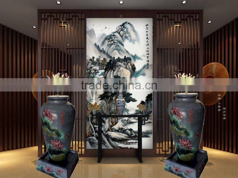 elegance fiber glass vase water fountain