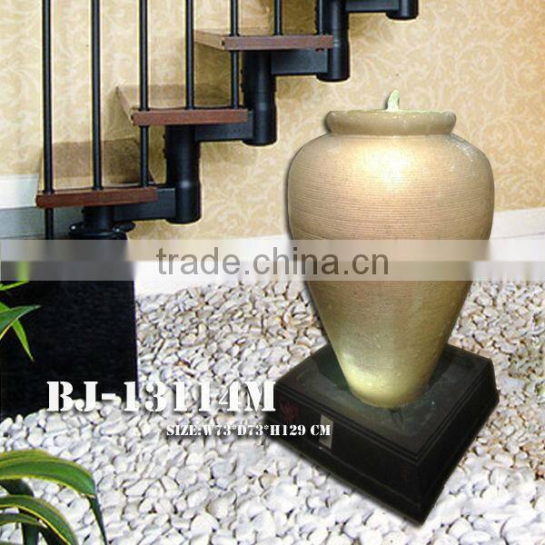 homemade internal fiberglass water features pots