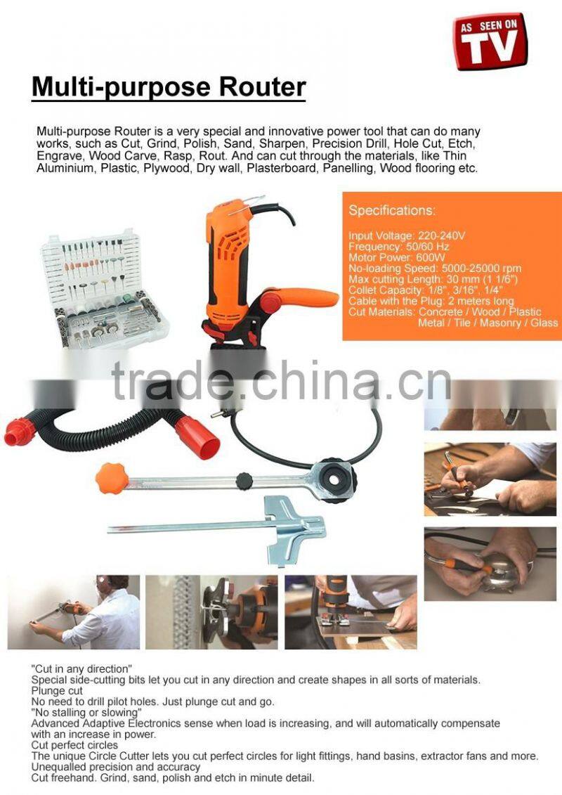 600w Multifunction Power Tool Portable Electric Rotary Tool Handheld Multipurpose Electric Router