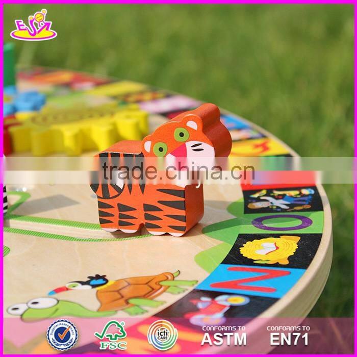 2017 New design multi-function toys wooden toddler activity table W12D065