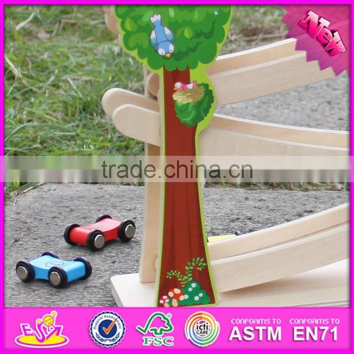 2016 new design funny children wooden ramp racing set W04E044