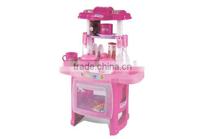 Fashion Kitchen Set Diy Cooking Children Supermarket Shopping Kitchen Toys