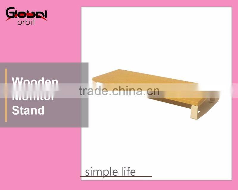 Simple design metal legs for wooden dock holder TV monitor riser stand